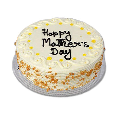 "Delicious round shape butterscotch cake - 1kg - Click here to View more details about this Product